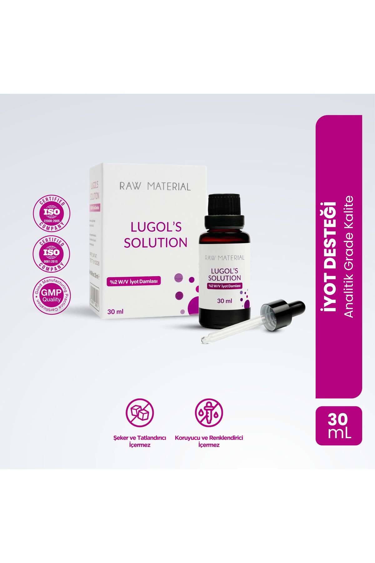 Raw Material Lugol's Solution Iyot %2 Damla 30 ml