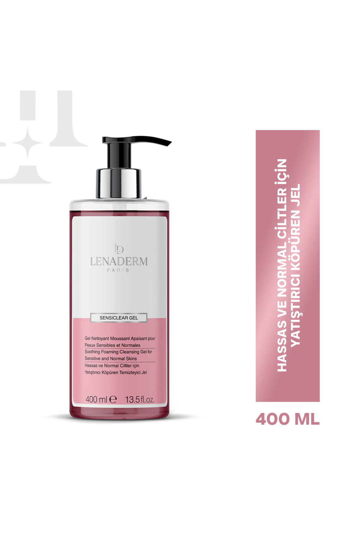 Lenaderm Sensiclear Gel 400 ml – Hassas Ciltler İçin Nazik Temizleme Jeli