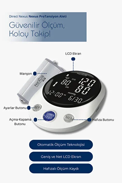 Direct Nexus Pro BP-101 Şarj Edilebilir Dijital Tansiyon Aleti