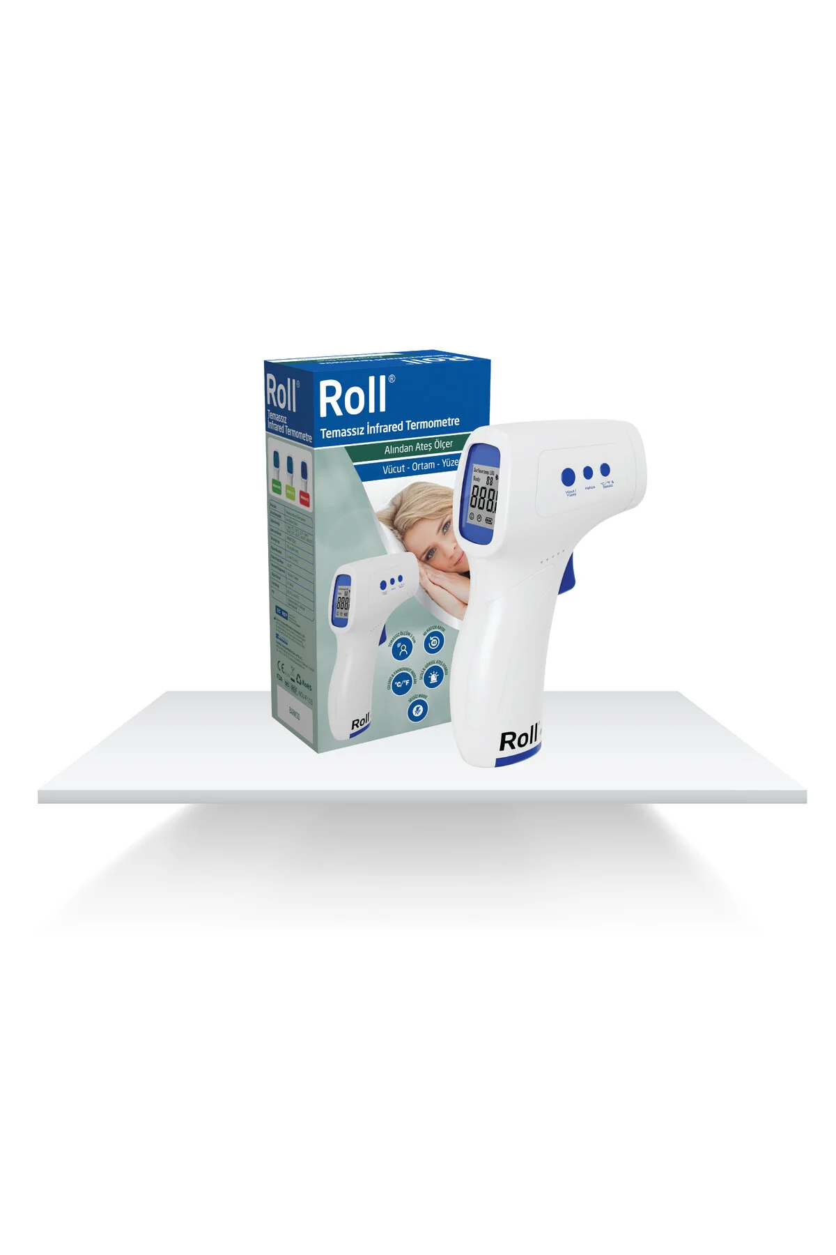 Roll Temassız Alından Ölçer Dijital Derece