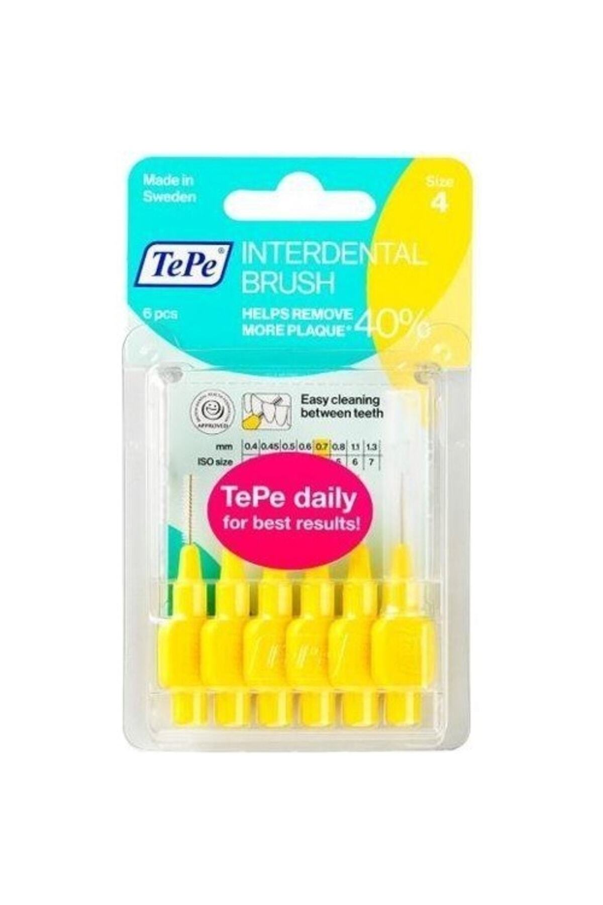 Tepe Blister Arayüz Fırçası 0.7 mm Sarı 6'lı